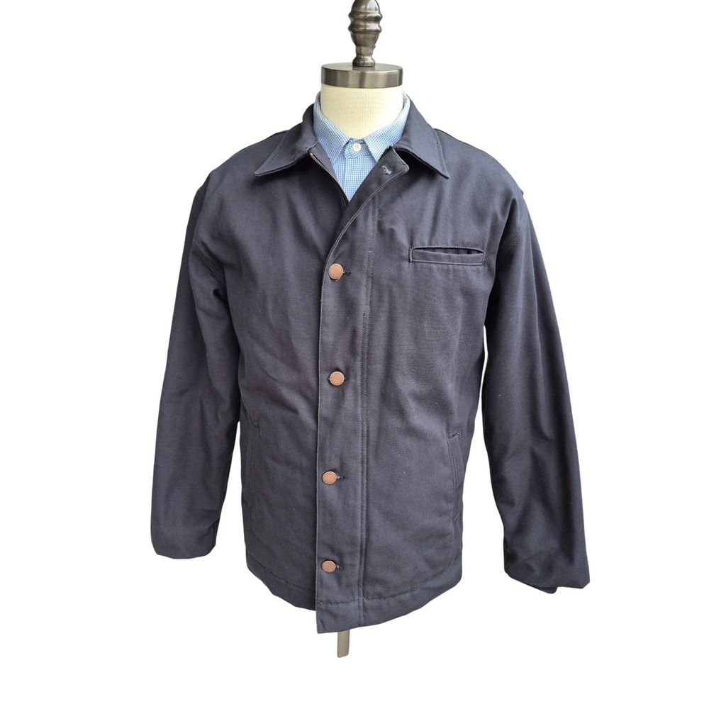 RPM West Quarter Century Collection Mens Gray Canvas Workwear Jacket Chore Large